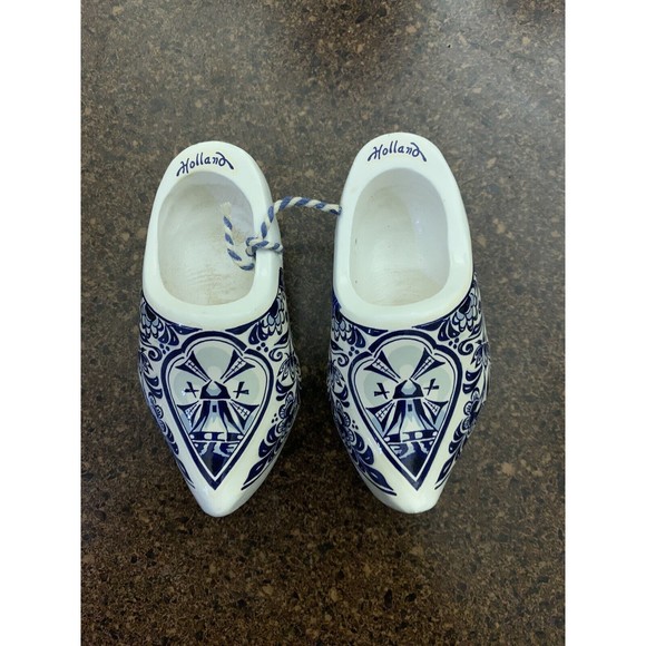 Delft Blue WOODEN DUTCH SHOE w/o PIN CUSHION Collectible Made in Holland - Picture 8 of 12